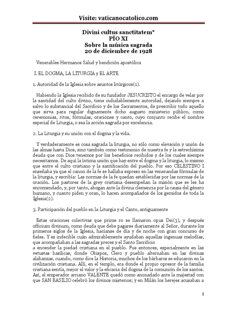 divini cultus sanctitatem
